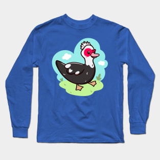 Kawaii Muscovy duck Long Sleeve T-Shirt